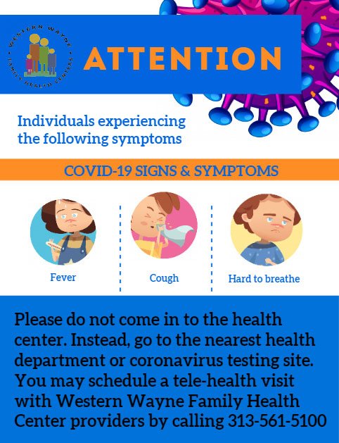 Attention - Coronavirus Signs and Symptoms Poster